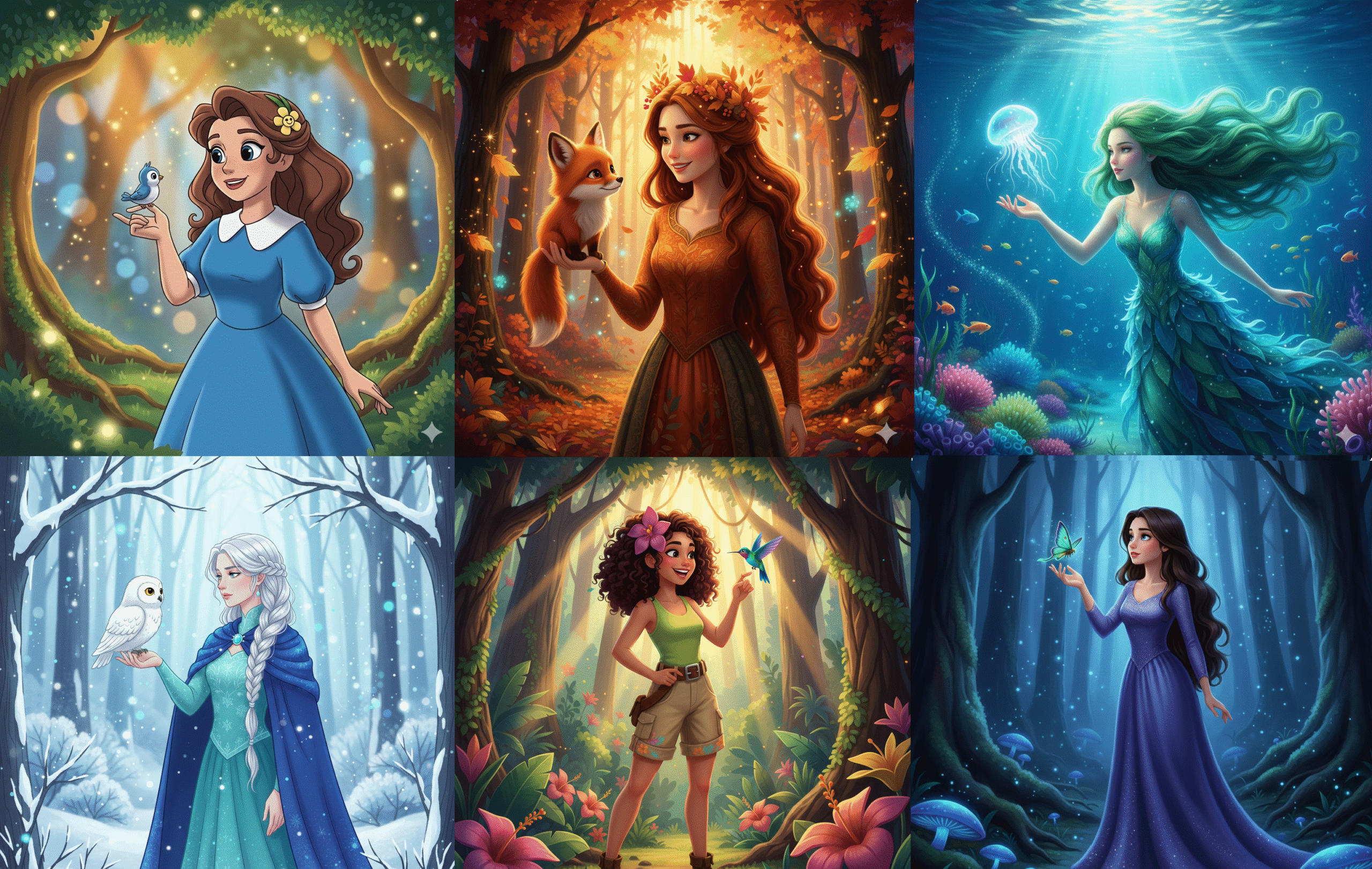 Gemini Prompts for Female Cartoon Character